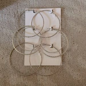3 pairs silver earring